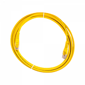 Cable Patch 3mt Cat6 Amarillo LSZH Inyectado Multifilar