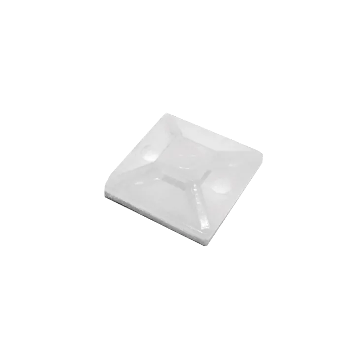 Fijacion Autoadhesiva Base Blanca p/Amarra 4mm 100-un 2x2cm  1