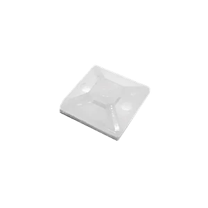 Fijacion Autoadhesiva Base Blanca p/Amarra 4mm 100-un 2x2cm 