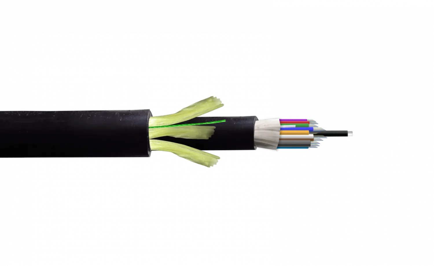 Cable de Fibra Óptica Monomodo 144 Fibras G652D ADSS Exterior PE  1