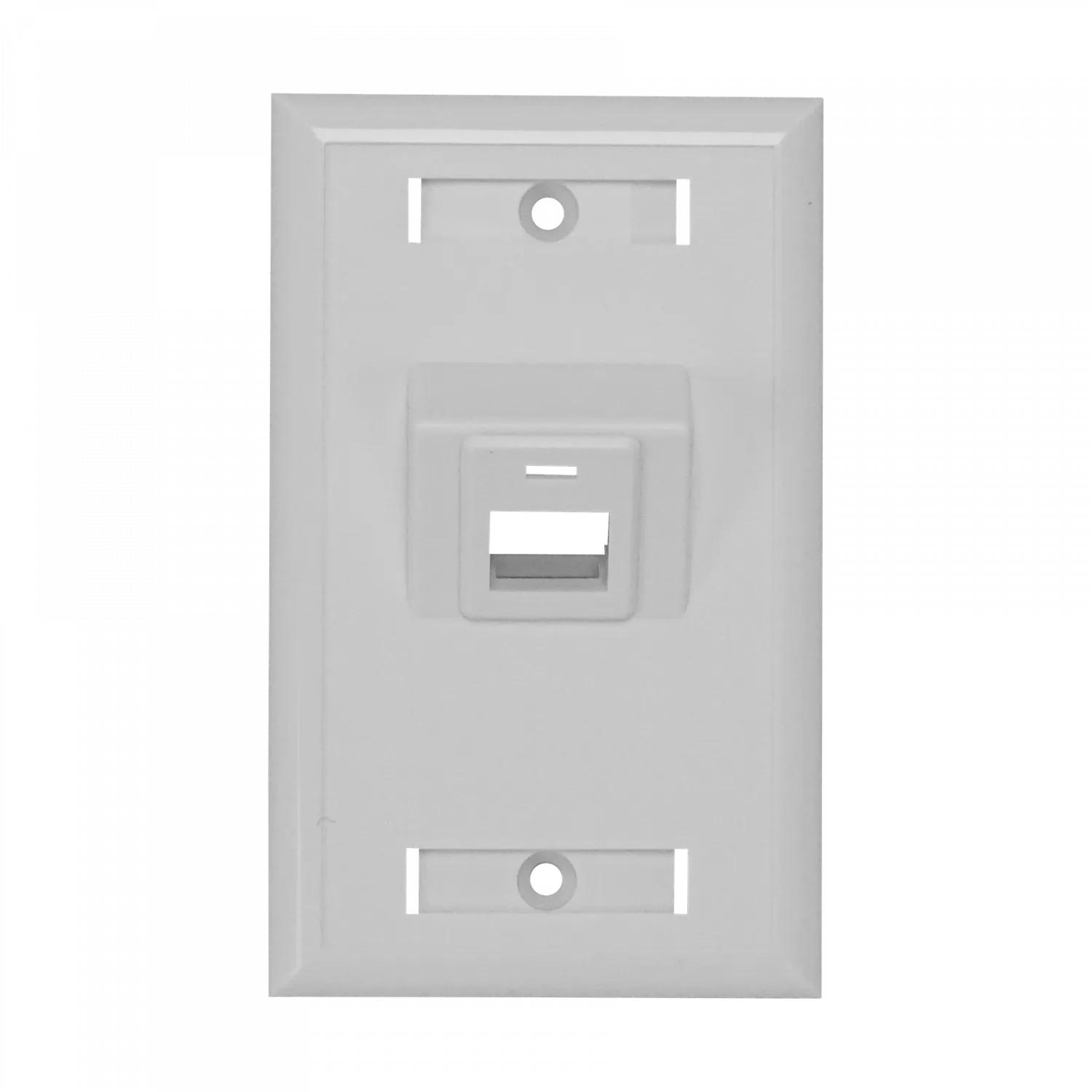 Faceplate  Blanco Angular 1X  70x114mm Placa 1-Keystone 1
