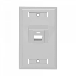 Faceplate  Blanco Angular 1X  70x114mm Placa 1-Keystone