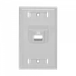Faceplate  Blanco Angular 1X  70x114mm Placa 1-Keystone - Miniatura 1