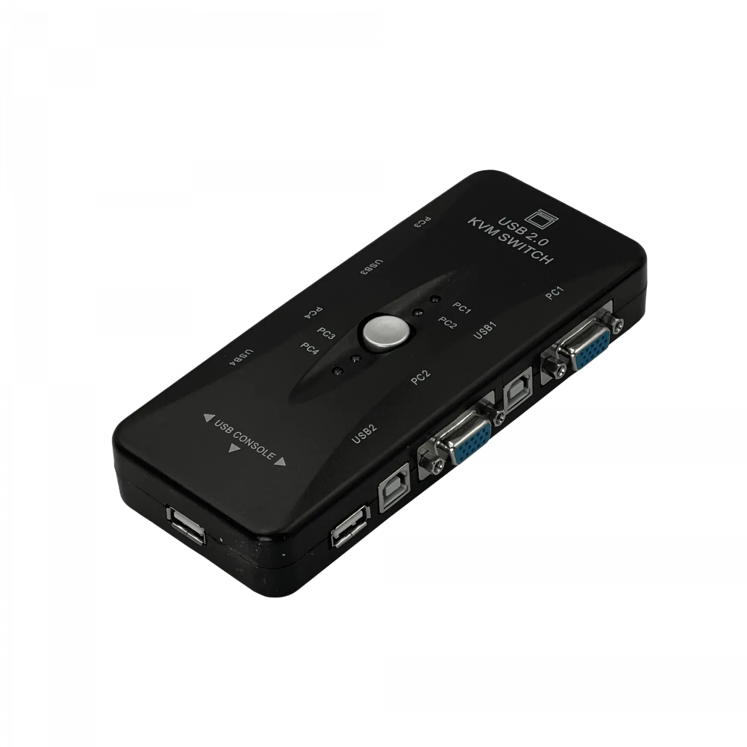 KVM-4-USB/VGA  HUB-3-USB2.0  requiere-Cables   no-req-Fuente-Poder 1