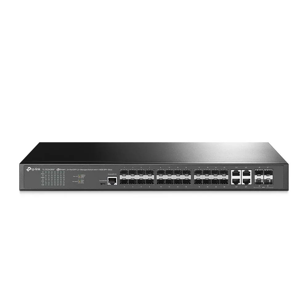 Switch TP-Link TL-SG3428XF L2+ Gestionado 24 SFP + 4 SFP+ 10G Montaje en Rack 1U Negro 1