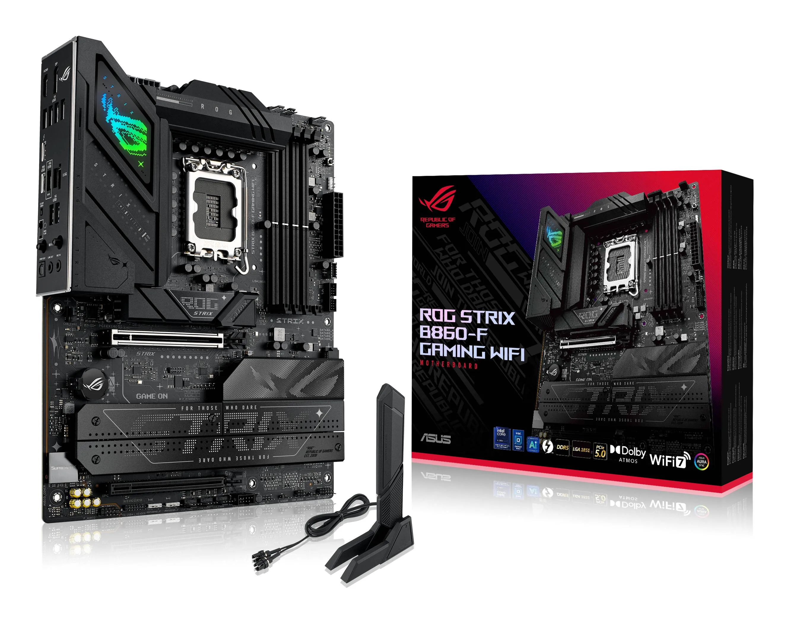 Placa Madre ASUS ROG STRIX B860-F GAMING WIFI Socket Intel LGA1851 4xDDR5 WiFi 7 ATX 1