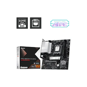 Placa Madre MSI PRO B850M-B GEN4, Socket AM5, 2x DDR5, 2x M.2, PCIe 4.0, 2.5GbE