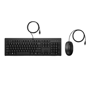 Teclado y Mouse HP 225 Wired Combo USB con Tecla Copilot para Oficina