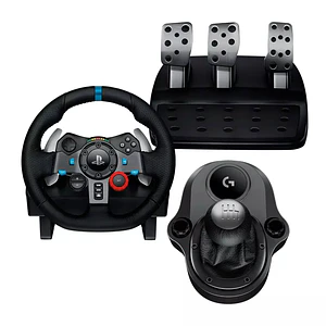 Bundle Logitech G29 G Driving Force, Volante + Palanca + Pedales, Indicadores Led,  PS5, PS4, y PC