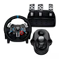Bundle Logitech G29 G Driving Force, Volante + Palanca + Pedales, Indicadores Led,  PS5, PS4, y PC - Miniatura 1