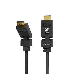 Cable HDMI con Conectores Giratorios Xtech, (M) a (M), HDMI 1.4, 4K 30hz, 30 AWG, Negro