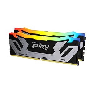 Memoria RAM DDR5 48GB (2x24GB) 8400MT/s CL40 DIMM Kingston Renegade Silver/Black RGB CUDIMM XMP