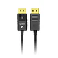 Cable DisplayPort (M) a DisplayPort (M) Xtech, DP 1.2, 32 AWG, 4K 60Hz, 1.8 Metros, Negro - Miniatura 1