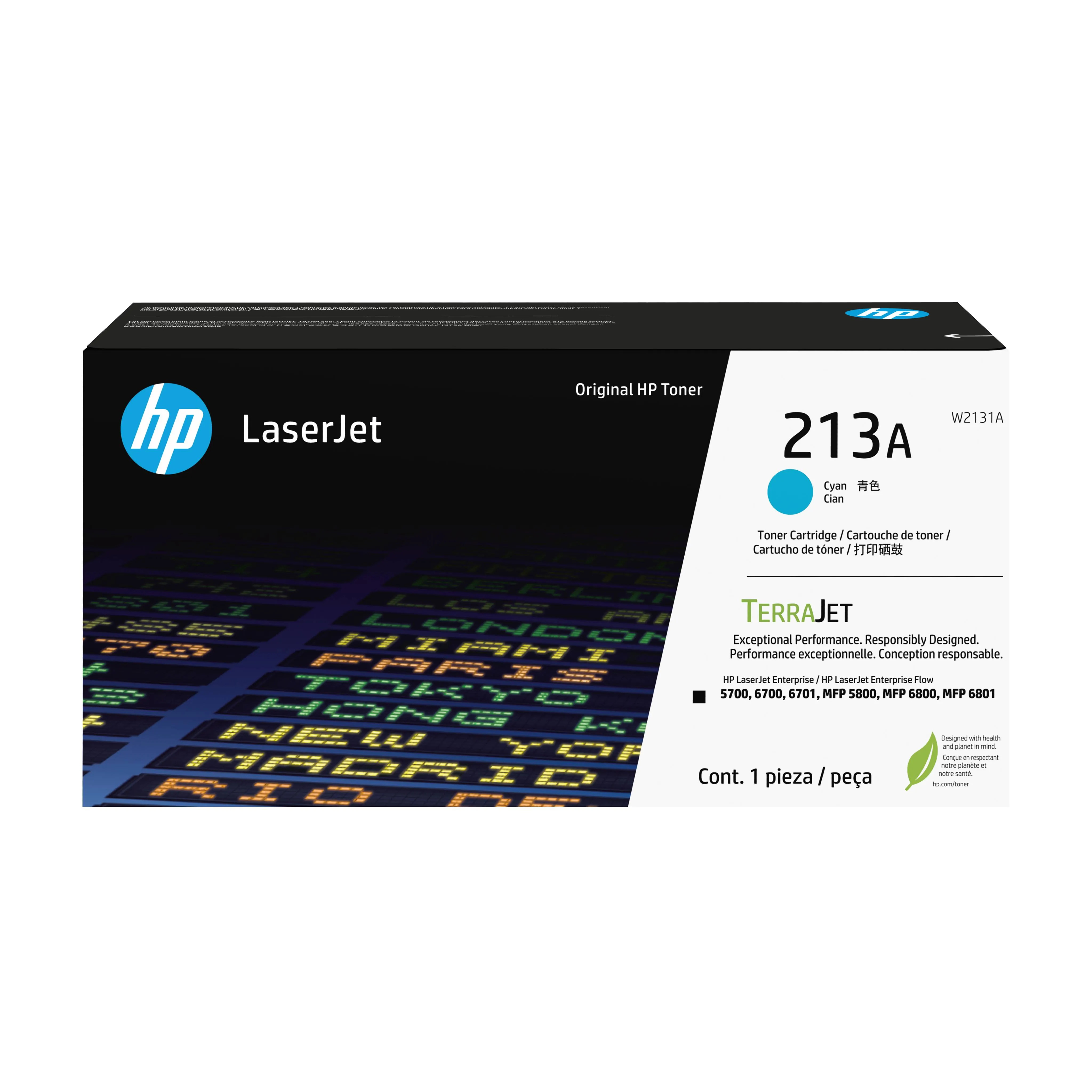Cartucho de Toner HP 213A Cyan Original LaserJet Toner Cartridge, W2131A 1