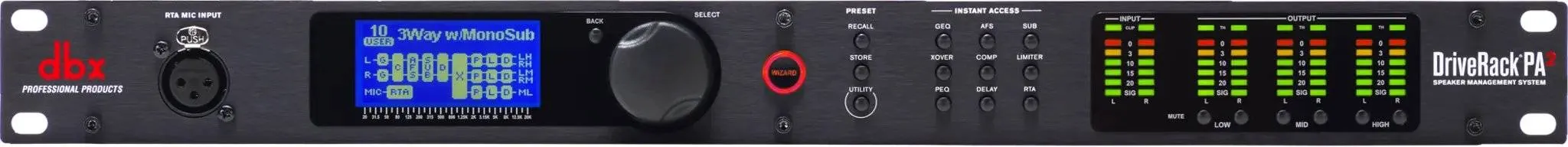 Procesador de Audio DBX DriveRack PA2 Gestión Completa de Altavoces con AutoEQ y AFS 1
