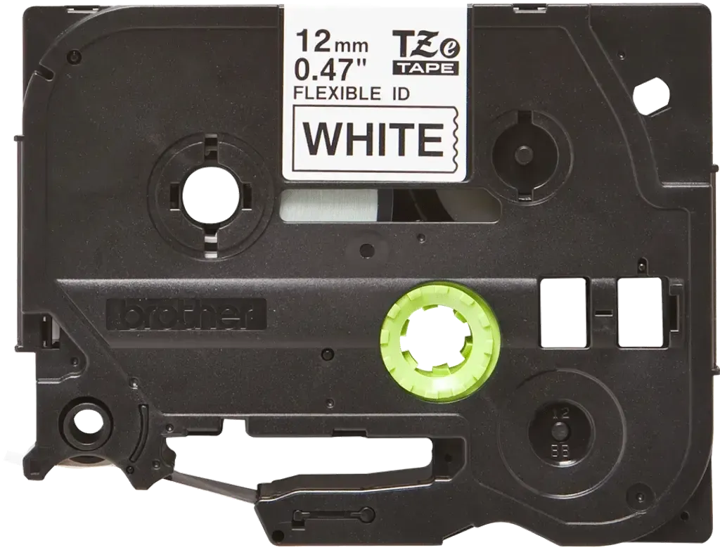 Cinta Laminada Flexible Brother TZEFX231, Texto Negro sobre Fondo Blanco, 12mm, 8 Metros 1