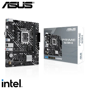 Placa Madre ASUS PRIME H610M-K, Socket LGA 1700,  2x DDR5, VGA, HDMI, M.2, 4xSATA, Micro-ATX