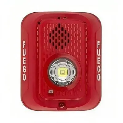 Sirena Honeywell Estroboscopica 2 Hilos Interior para Pared Luz LED, Colo Rojo 1