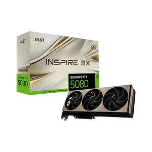 Tarjeta de Video MSI Nvidia GeForce RTX 5080 INSPIRE 3X OC, 16GB GDDR7, 256-bit, PCIe 5.0