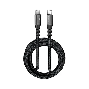 Cable USB-C Klip Xtreme KAC-750 3m negro – carga rápida 240W PD 3.1 trenzado y resistente