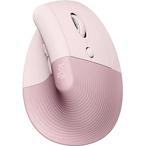 Mouse Ergonómico Logitech Lift, 6 Botones, 4000DPI, Bluetooth, Dark Rose