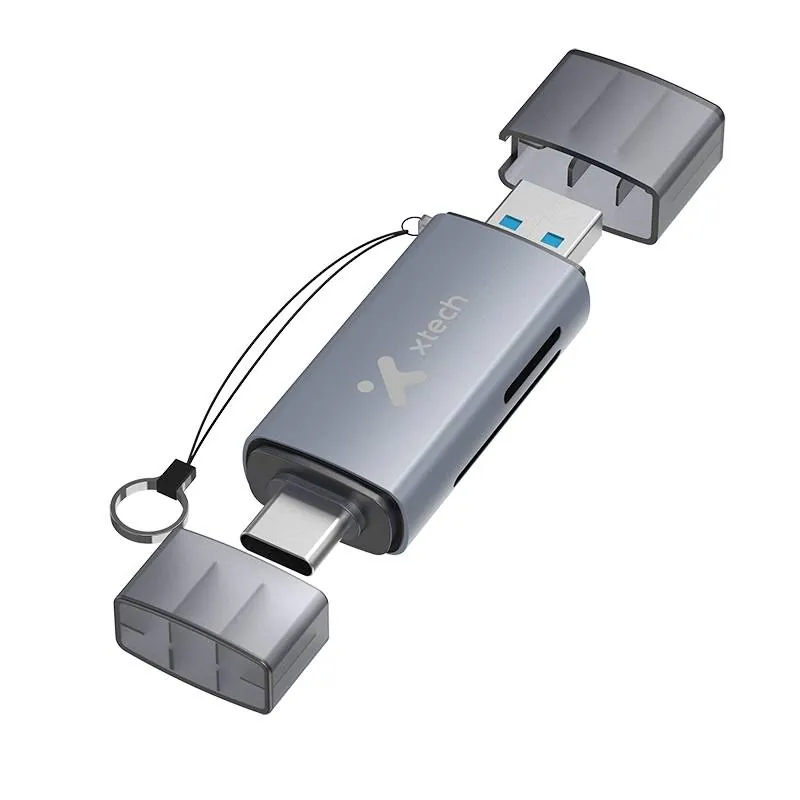 Lector de Tarjetas Xtech XTC-581, SD, MicroSD, Conexión USB 3.0, USB-C 1