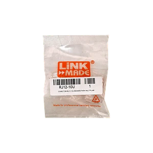 Conector RJ12 6P6C Macho LINKMADE, 10 Unidades, Crimpeable RJ25