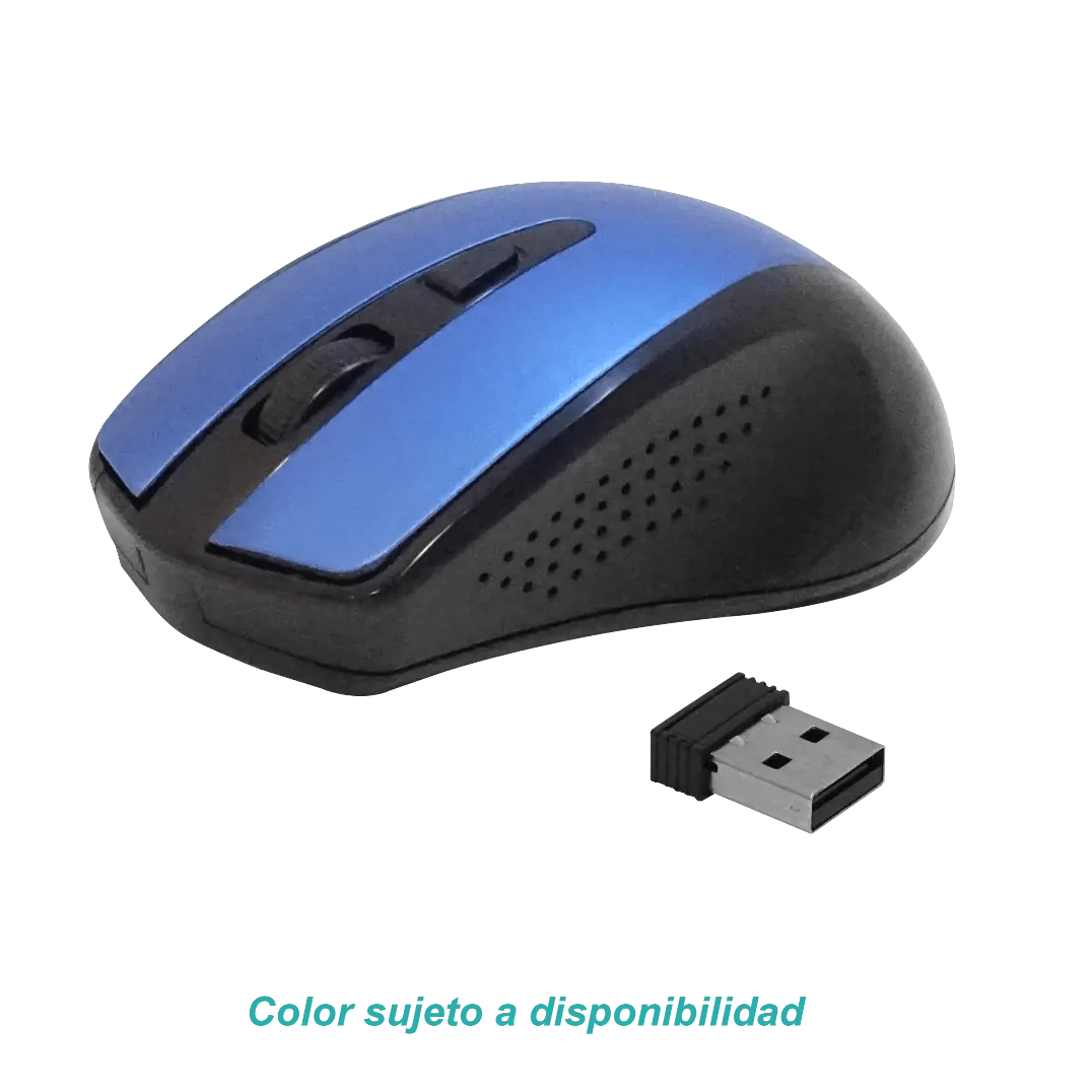 XTECH Mouse USB inalambrico inc-2xAAA 2,4GHz 4-botones Azul o Gris 1