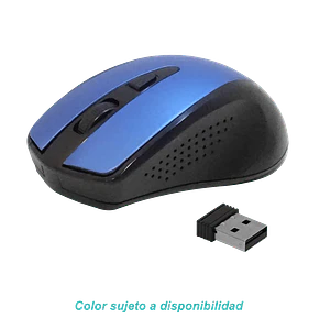 XTECH Mouse USB inalambrico inc-2xAAA 2,4GHz 4-botones Azul o Gris