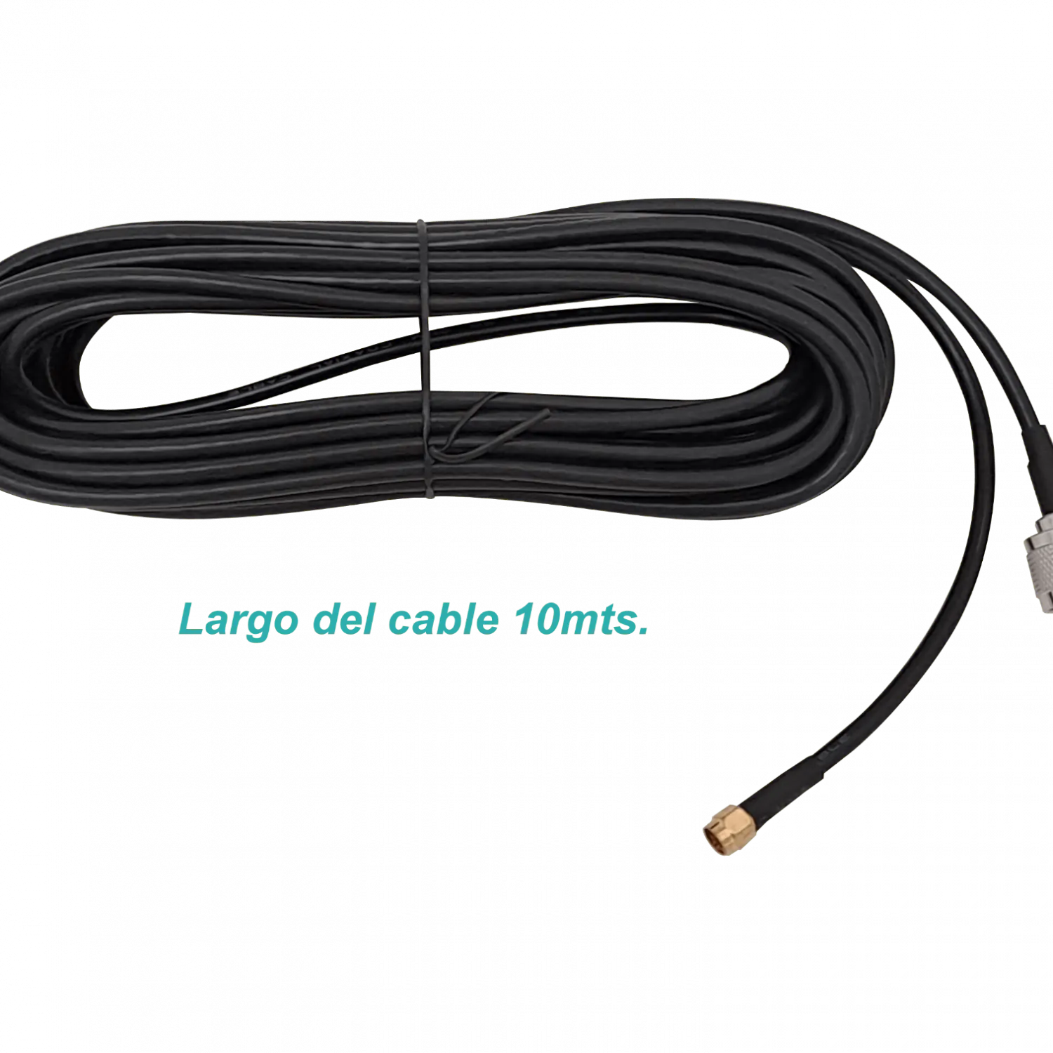 Cable Coaxial 10m, RPSMA-Macho a N-Macho, LMR195, Negro 1