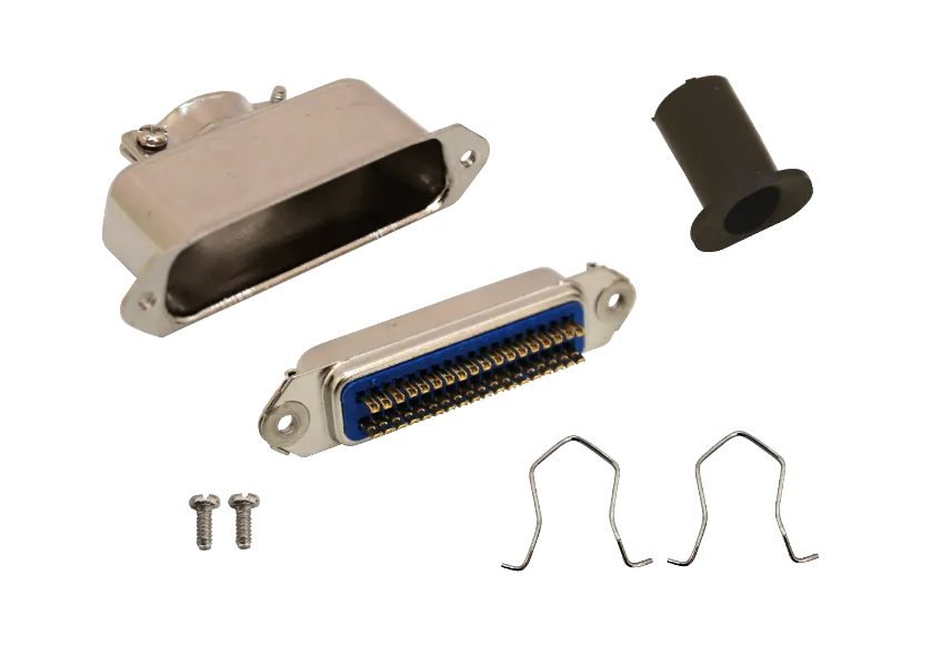 Conector Centronics CEN36-H Hembra 36 Pines, Soldable, con Tapa Metálica, Montaje Manual 1