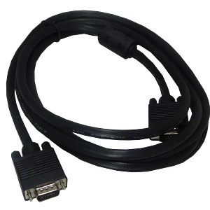 Cable VGA DB15 Macho a Macho, 3 Metros, Blindado, Negro