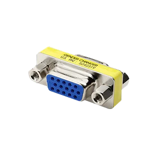 VGA-HH. VGA Hembra-Hembra copla 2-HD15(DB15-3-filas) p/FP1MV-FP2MV DE-15/HH