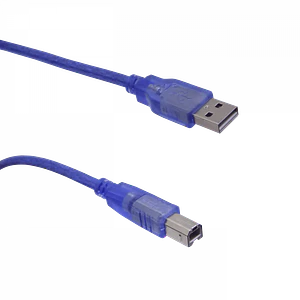 Cable USB Azul 1.5m, USB A-M a USB B-M, Compatible con Impresoras y Otros