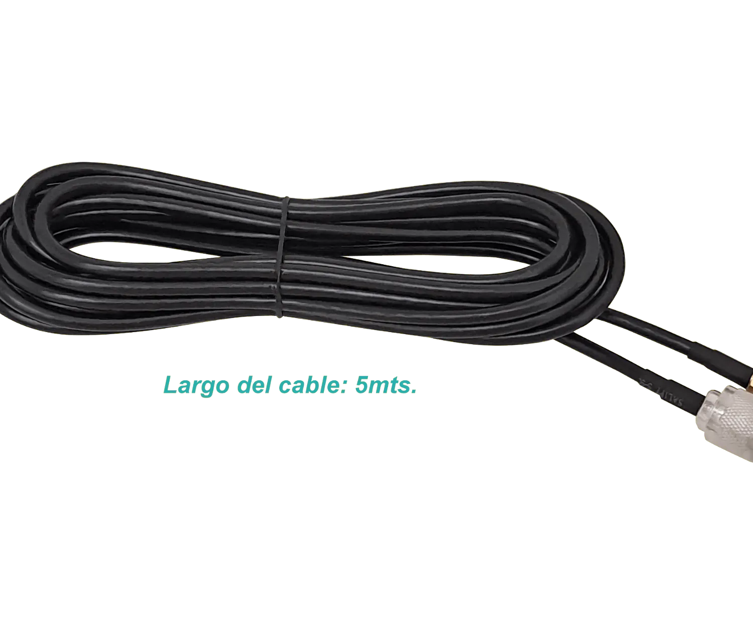 Cable Coaxial 5m, RPSMA-Macho a N-Macho, LMR195, Negro 1