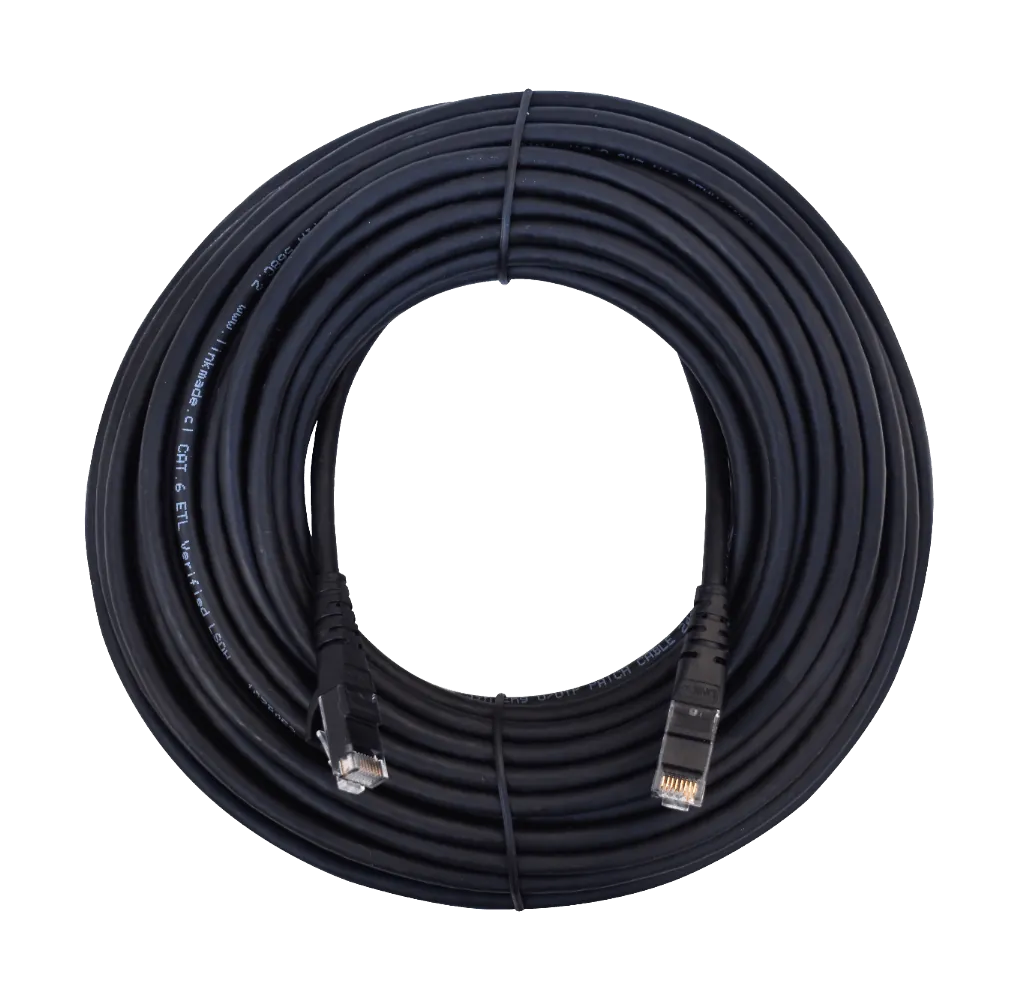 Cable Patch LINKMADE Cat6 20mt Negro LSZH Inyectado 1