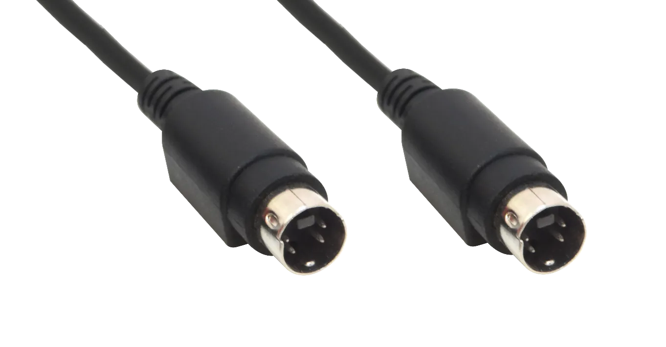 Cable S-VIDEO 1m,  Mini-DIN 4 pines macho-macho (negro) 1