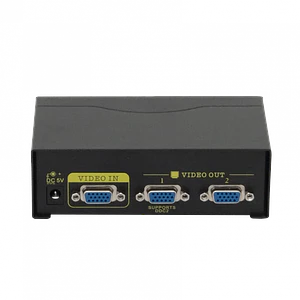 Splitter VGA VGA-2502, 2 Salidas Hembra, 1 Entrada Macho, 250MHz, con Fuente 9V