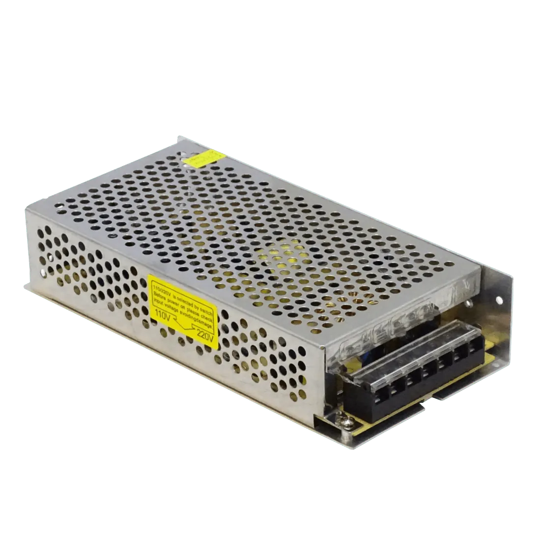 Fuente de Poder Ajustable 12VDC 10A 120W, Interior con Regleta, 100-240V 1