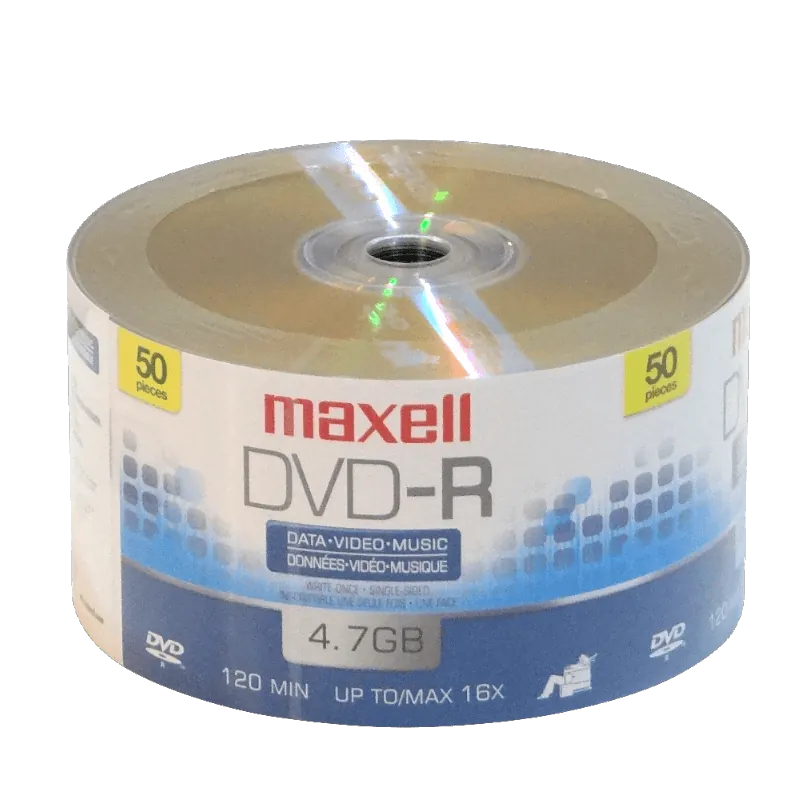 MAXELL Torta DVD-R 50-unids 16x 4,7GB 4.7GB 1-6hrs 1