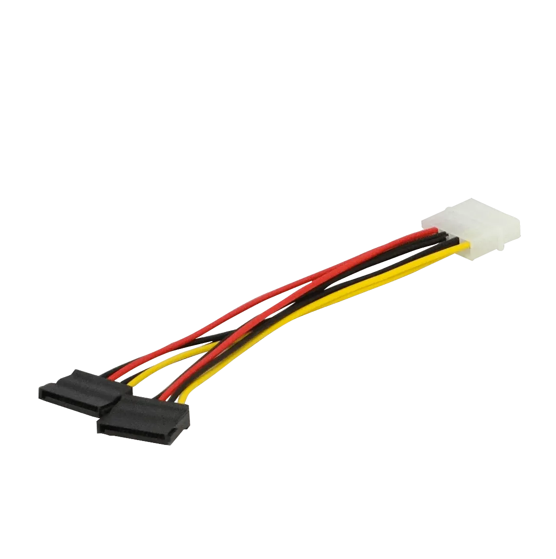 1-MOLEX-M 2-SATA-H Cable de poder tipo-Y 15cm 1