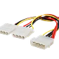 1-MOLEX-M 2-MOLEX-H Cable de poder tipo-Y 15cm - Miniatura 1