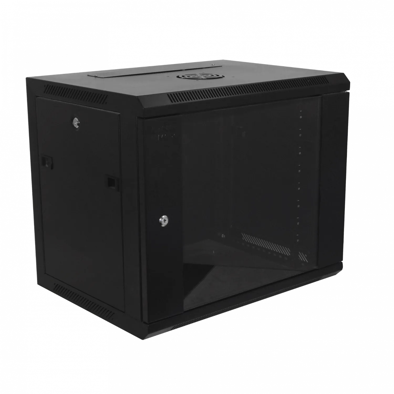45cm-Fondo 9U Gabinete Rack Pared Negro inc-M6-2U 1