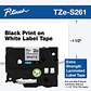 Cinta de Etiquetado Laminada Brother TZe-S261, 36mm x 8mts, Negro sobre blanco - Miniatura 1