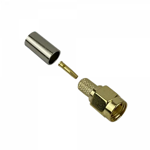 RPSMA-Macho LMR195 RG58 Conector Crimpeable Serie-195
