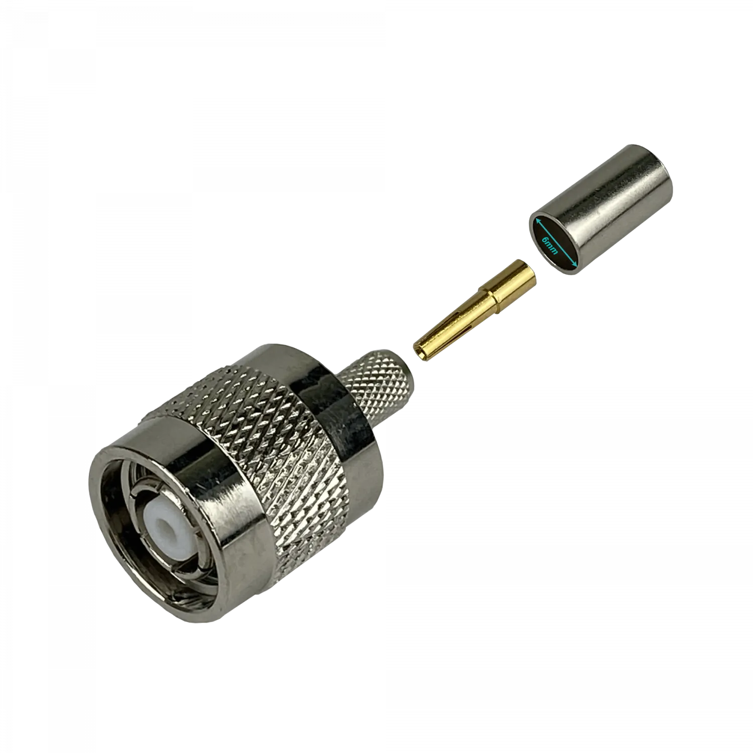 RPTNC-Macho LMR195 CA195 Serie-195 Conector Crimpeable LMR200 LMR240 1