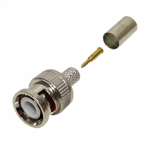 Conector BNC Macho Crimpeable 75 OHM para Cable RG59 (10 unidades)