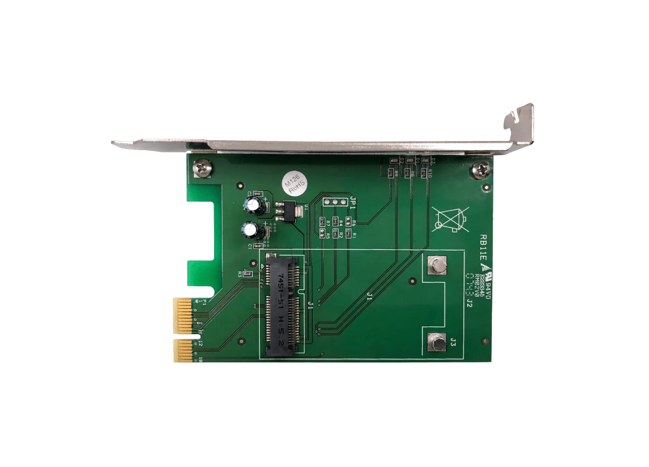 Adaptador miniPCI-e a PCI-e MikroTik IAMP1E - Conectividad Simplificada para Tarjetas Inalámbricas 1