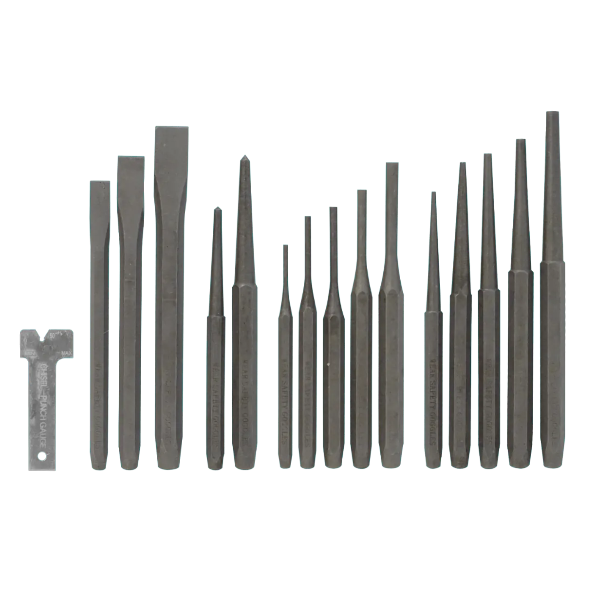 MAKAWA Juego de Punzones y Cinceles 16-piezas Punch Chisel Set 1