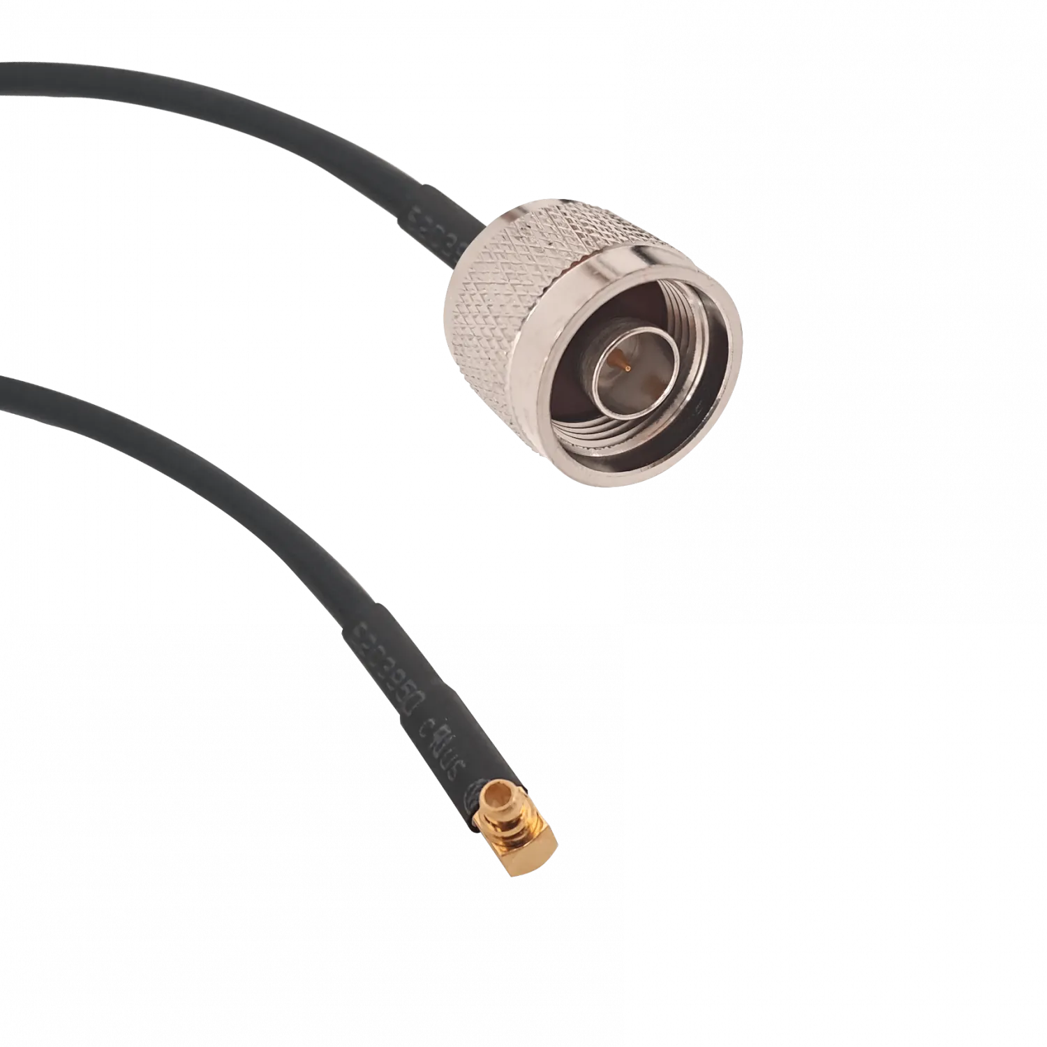 Cable Coaxial 50cm, MMCX a N-Macho, LMR100, Negro 1